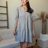 Talia Striped Mini Dress