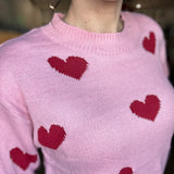 All The Hearts Print Sweater