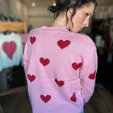 All The Hearts Print Sweater