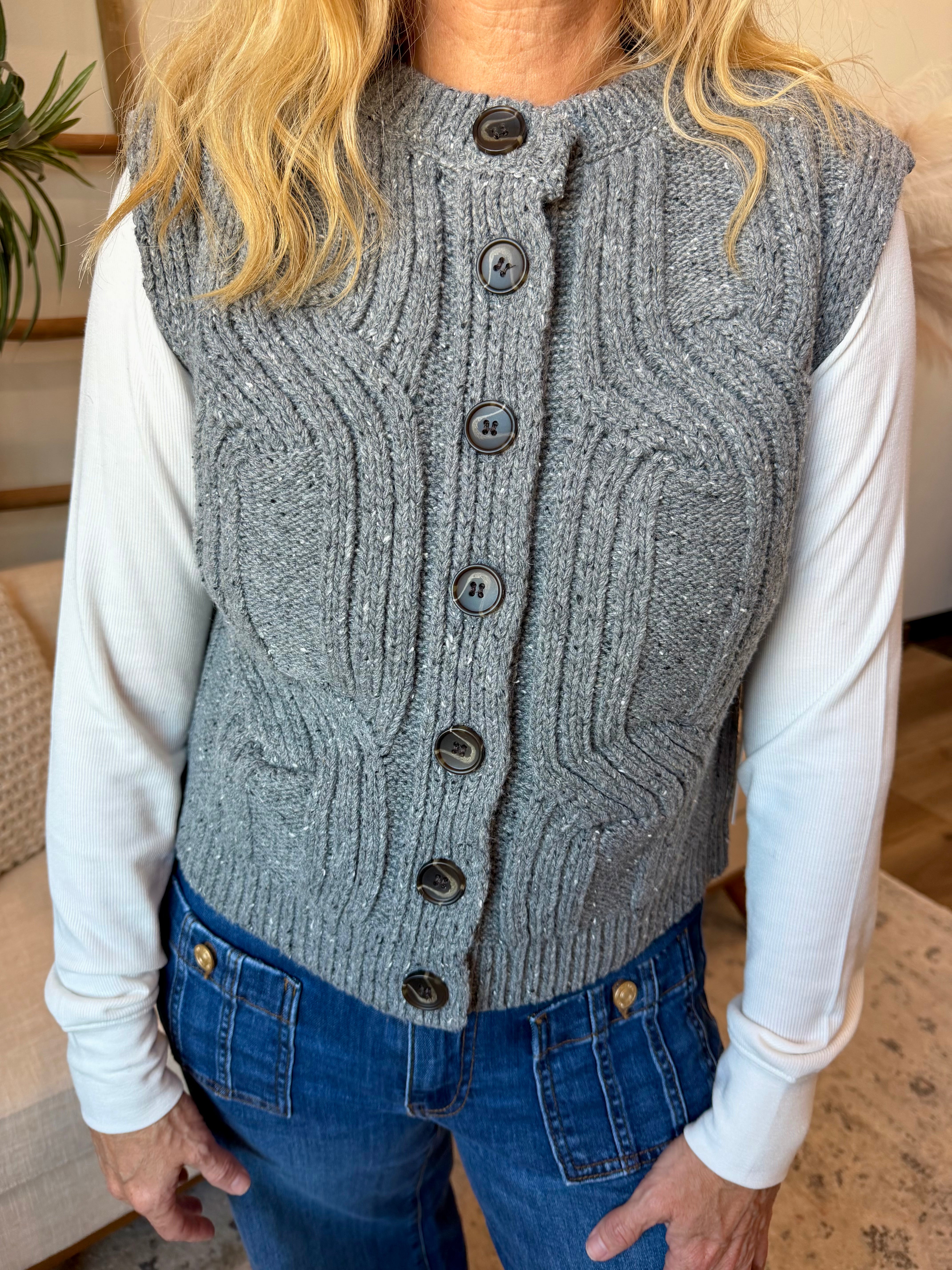 Cable Sweater Vest (Room 34 by Dex)