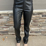 Mini Flare Faux Leather Pant (Dex)