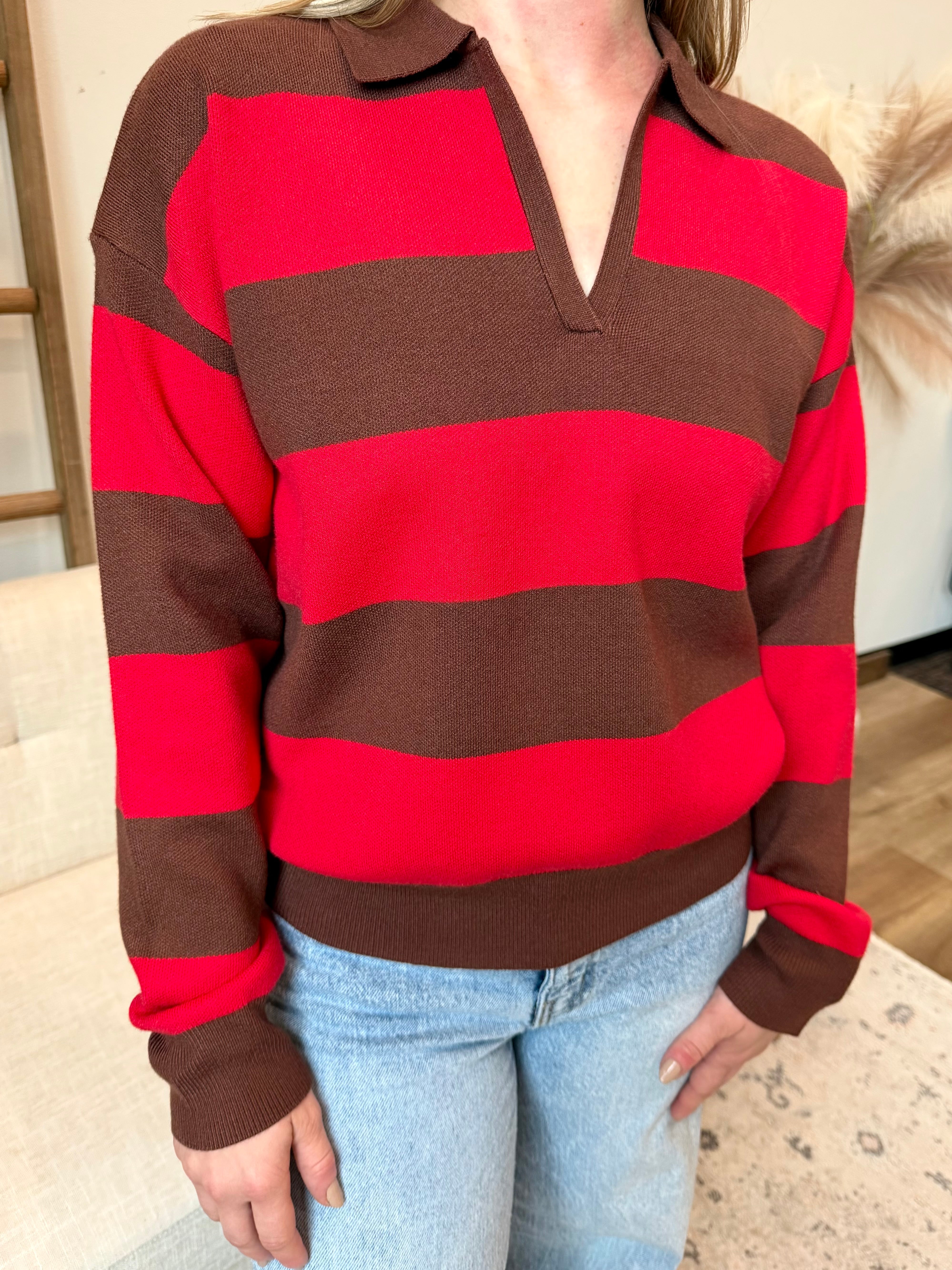 Striped Polo Top (Dex)