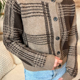 Plaid Sweater Cardigan (Room 34 by Dex)