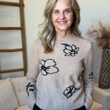 Flower Crewneck Sweater (Room 34 by Dex)