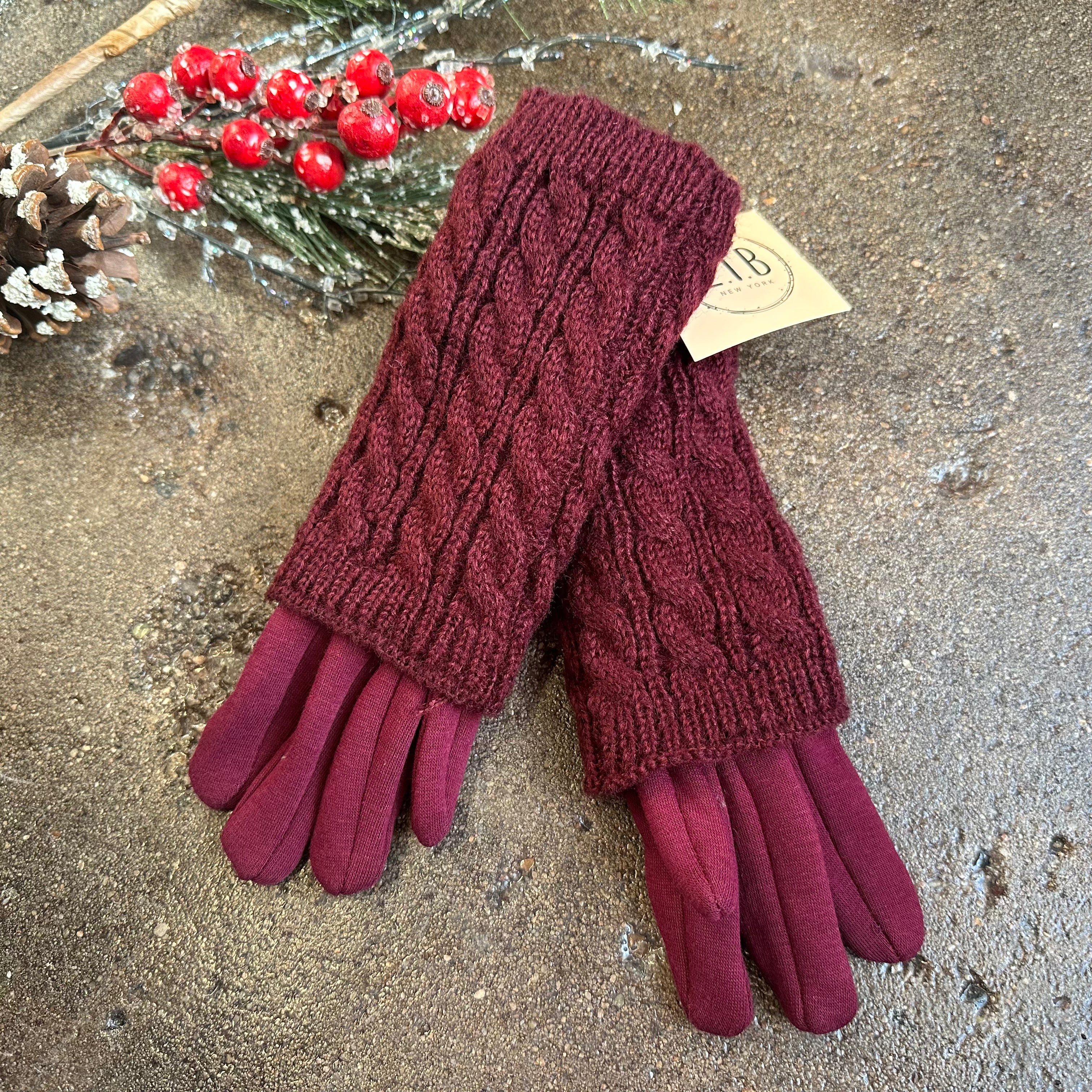 3-In-1 Cable Knit Gloves