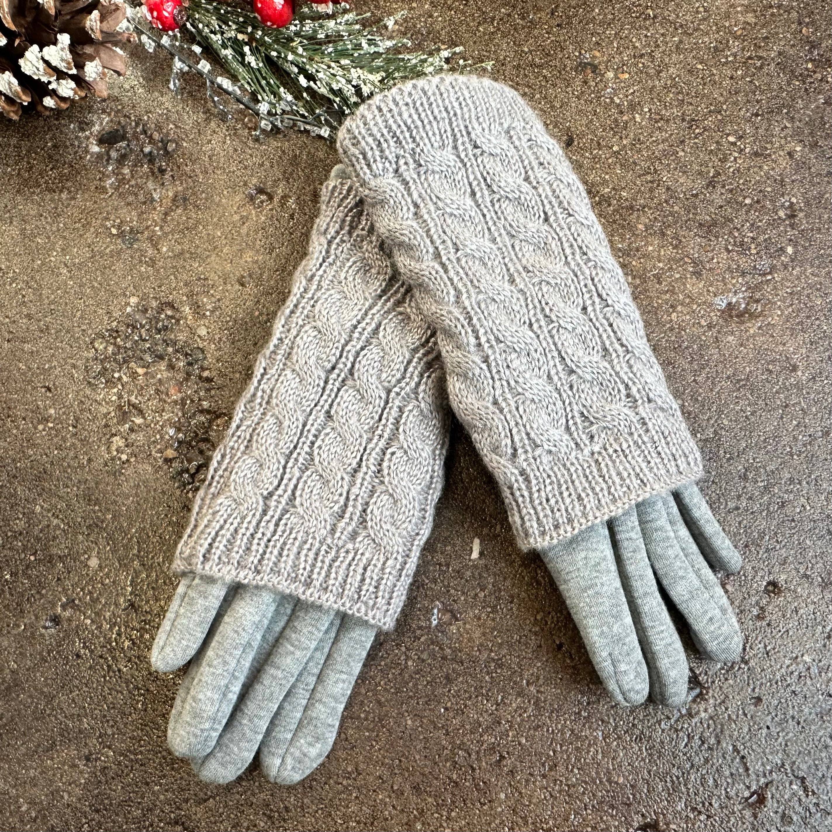 3-In-1 Cable Knit Gloves