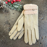 Teddy Fur Cuff Gloves