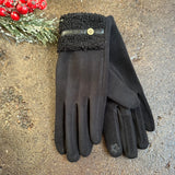 Teddy Fur Cuff Gloves