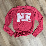 "NE" Block Long Sleeve Tee