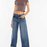 Opal High Rise Cropped Wide Leg Jean (Kan Can)