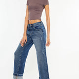 Opal High Rise Cropped Wide Leg Jean (Kan Can)