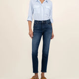 Reese High Rise Fab Ab Ankle Straight Jean (KUT)
