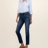 Reese High Rise Fab Ab Ankle Straight Jean (KUT)