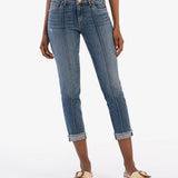 Amy Mid Rise Crop Straight Jean (KUT)