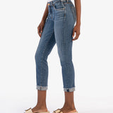 Amy Mid Rise Crop Straight Jean (KUT)