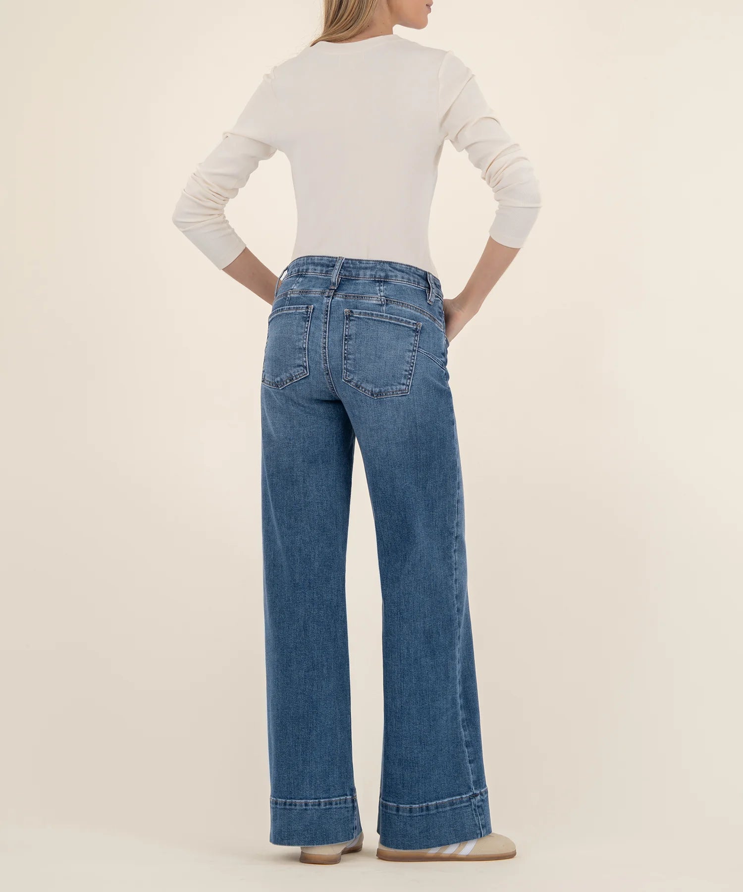 Maya High Rise Fab Ab Wide Leg Jean (KUT)
