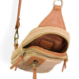 Natural Straw Skyler Slingbag