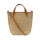 Natural Straw Mini Bucket Crossbody