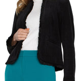 Collarless Jacket w/Frayed Edges (Liverpool)