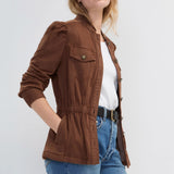 Puff Sleeve Trucker Jacket w/ Ruffle Collar (Liverpool)