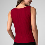 Sleeveless Boatneck Rib Knit Tank (Liverpool)