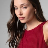 Sleeveless Boatneck Rib Knit Tank (Liverpool)