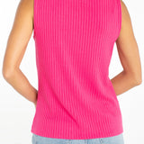 Sleeveless Boatneck Rib Knit Tank (Liverpool)