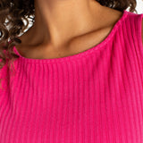 Sleeveless Boatneck Rib Knit Tank (Liverpool)
