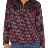 Flap Pocket Button Up Blouse (Liverpool)