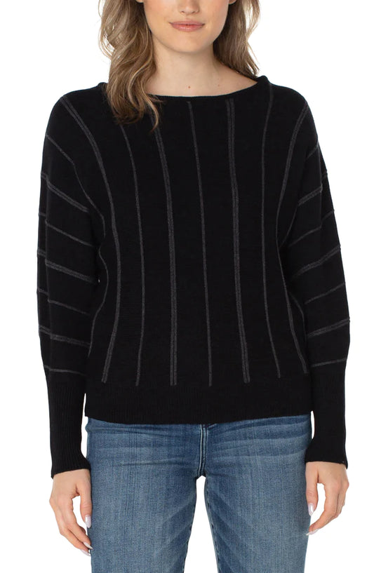 LIVERPOOL Dolman Sweater With Stripe