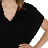 Button Front Dolman Top  (Liverpool)