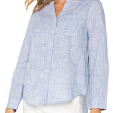 Banded Collar Button Front Shirt (Liverpool)