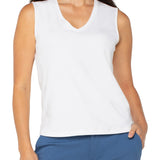 V Neck Knit Tank Top (Liverpool)