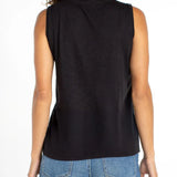 Sleeveless Lace Front Knit Tank (Liverpool)