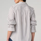 Adjustable Sleeve Button Front Woven Top (Liverpool)