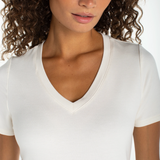 Short Sleeve V Neck Knit Tee (Liverpool)