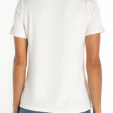 Short Sleeve V Neck Knit Tee (Liverpool)