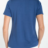 Short Sleeve V Neck Knit Tee (Liverpool)