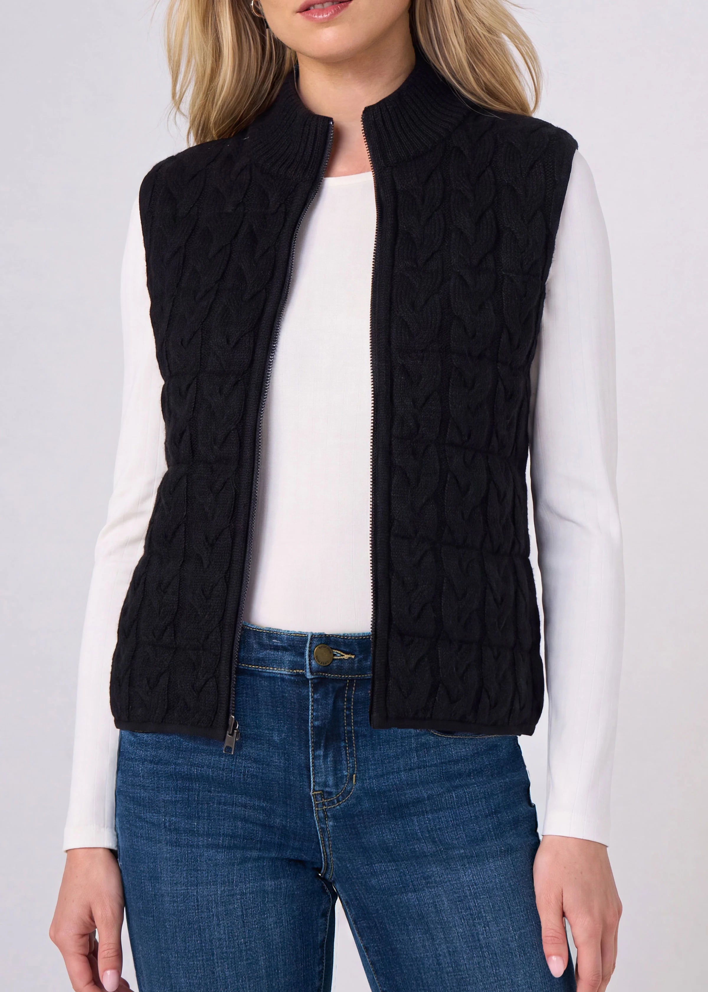 Sleeveless Reversible Quilted Sweater Vest (Liverpool)