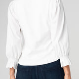 3/4 Sleeve Knit-to-woven Top w/Smocking (Liverpool)