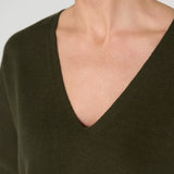 Short Sleeve V-neck Dolman Sweater (Liverpool)