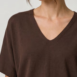 Short Sleeve V-neck Dolman Sweater (Liverpool)