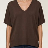 Short Sleeve V-neck Dolman Sweater (Liverpool)