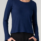 Long Sleeve Scoop Neck Knit Top (Liverpool)