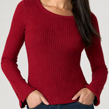 Long Sleeve Scoop Neck Knit Top (Liverpool)