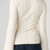 Long Flare Sleeve Crew Neck Knit Top (Liverpool)