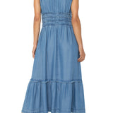 Smocked V Neck Maxi Dress (Liverpool)