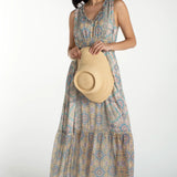 Sleeveless Smocked Waist Maxi Dress (Liverpool)