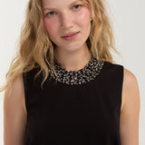 Sleeveless Dress w/ Embellished Collar (Liverpool)