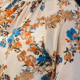 Bright In Floral Ruffle Blouse